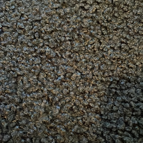 Womens NVLT Berber Fleece Black MidLength Zip Up Coat Large Fashion Buckle Neck - Picture 12 of 15